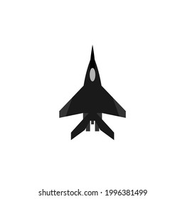 silhouette modern military jetfighter vector graphic