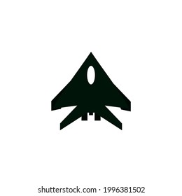 silhouette modern military jetfighter vector graphic