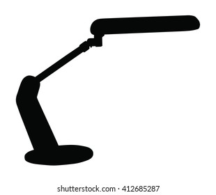 Silhouette of modern table lamp. Vector illustration