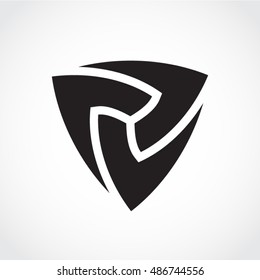silhouette modern triangle design symbol