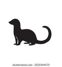 Silhouette Mongoose icon vector art