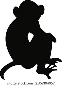 silhouette of a monkey - monkey design