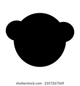 silhouette monkey head face animal cute 