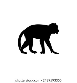 silhouette of a monkey vector illustration 