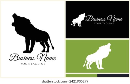 silhouette monkey vector logo template