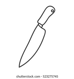 silhouette monochrome with big knife