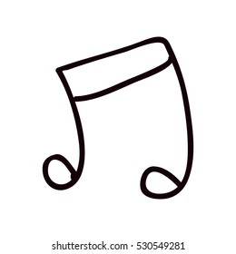 silhouette monochrome with musical note