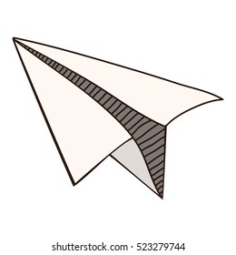 silhouette monochrome with paper plane