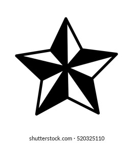 silhouette monochrome Star of five points