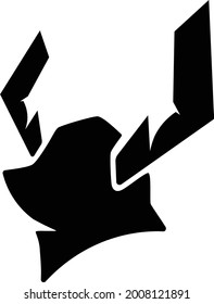 a silhouette monogram deer logo