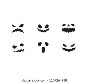 Silhouette Monsters Faces Vector Illustration Stock Vector (Royalty ...