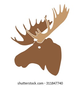 silhouette of moose
