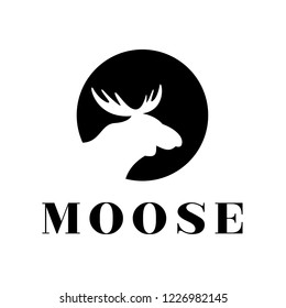 Silhouette Moose Logo Design Inspirasion Stock Vector (Royalty Free ...