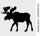 Silhouette  Moose Male Art Elegant