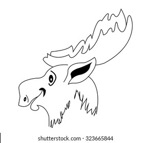 silhouette moose muzzle