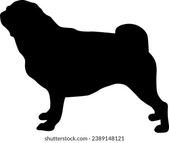 Silhouette of mops isolated vector