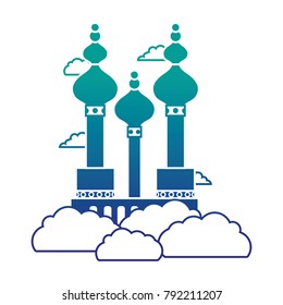 silhouette moscow travel vation site with clouds