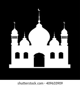 Silhouette of mosque