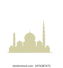 Silhouette mosque background simple for greeting card, business, or social media