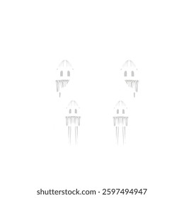 silhouette of a mosque building with a tower without background