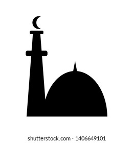 Silhouette of Mosque Dome for your need such a mosque sign, add to presentation, etc