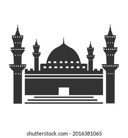 silhouette mosque icon, for design template.