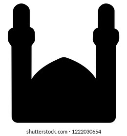 Silhouette of mosque icon.Vector