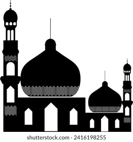 Silhouette-Moschee-Vektorelement