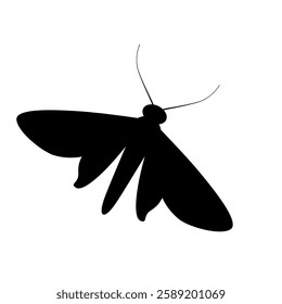 Silhouette of a Moth in Black and White for Pest Awareness