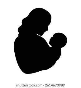 silhouette mother and baby, mothers day 