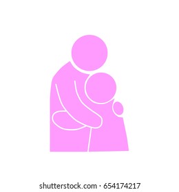 
Silhouette of mother and child  vector