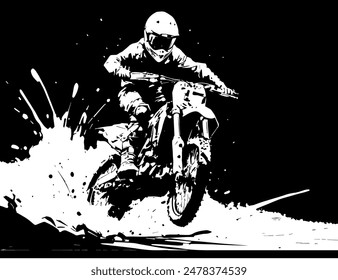 Silhouette Motocross, Dirt Bike, Extrem