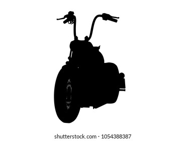 silhouette of motorcycle vector