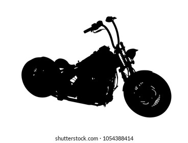 silhouette of motorcycle vector