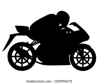silhouette motorcycle vector design