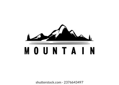 Silhouette des Mount Hood Portland Oregon Mountain Logo-Design