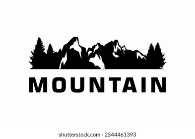 Silhouette of Mount Hood Portland Oregon Mountain logo design