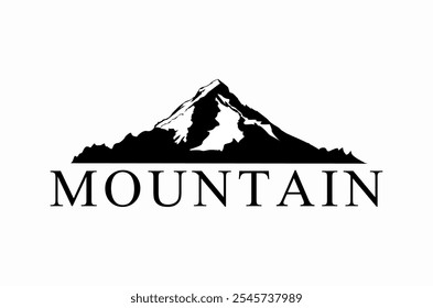 Silhueta do projeto do logotipo do Monte Capuz Portland Oregon Mountain