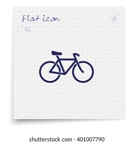 Silhouette mountain bicycle icon.