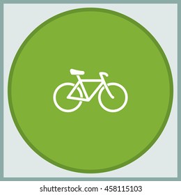 Silhouette mountain bicycle icon.