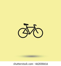 Silhouette mountain bicycle icon.