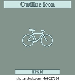 Silhouette mountain bicycle icon.
