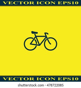 Silhouette mountain bicycle icon.