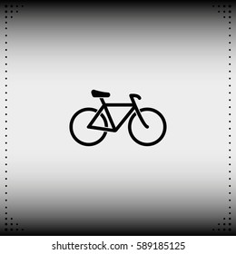 Silhouette mountain bicycle icon.