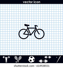 Silhouette mountain bicycle icon.