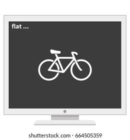 Silhouette mountain bicycle icon.