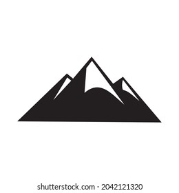 Silhouette Mountain Formed Three Triangles Stock Vector (Royalty Free ...