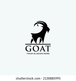 Silhouette Mountain Goat logo design