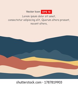 Silhouette of mountain landscape elements. Climbing an iceberg or mountain geology. Vector illustration.