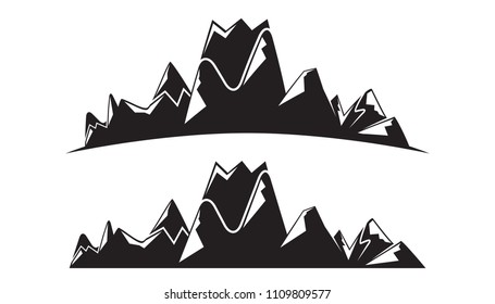 silhouette mountain landscape illustration